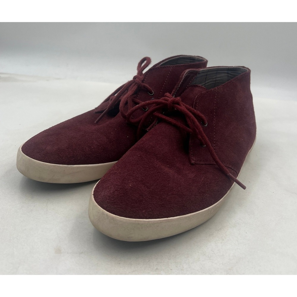Fred Perry Boots Mens Size 9 Burgundy Suede Chukka Byron Mid Casual Fashion